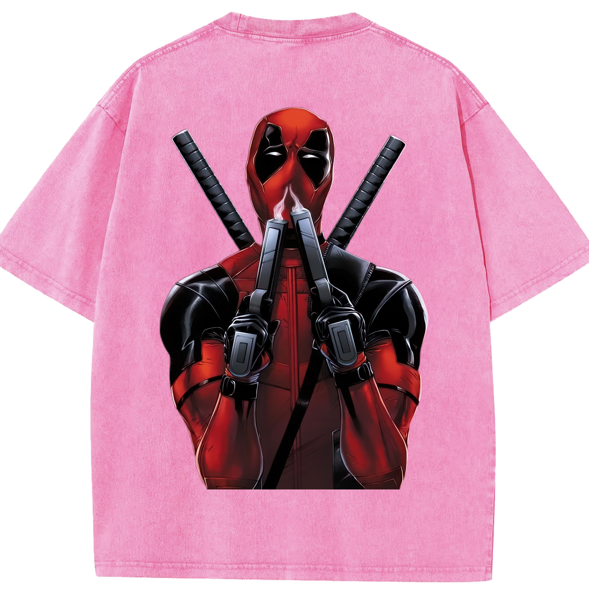 （画像用） Deadpool デッドプール 綿100% ヴィンテージ風 半袖Tシャツ（背面プリント）